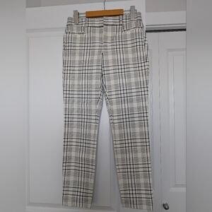 Mid Rise Skinny Plaid